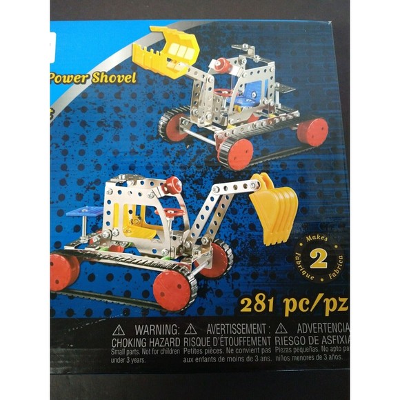 Creatology Front Loader And Power Shovel-Metal Construction Set! 281 Pieces! NEW - Picture 2 of 8